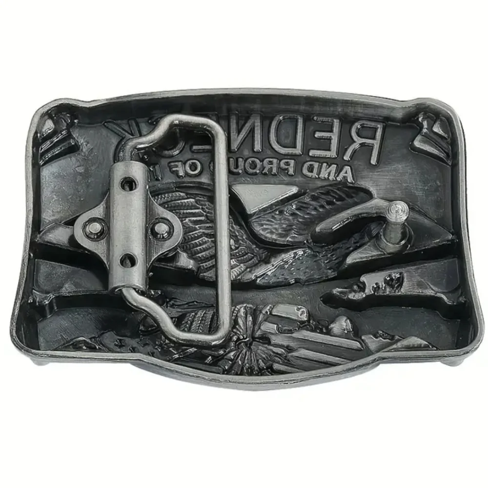 New Redneck and proud of it men's belt buckles